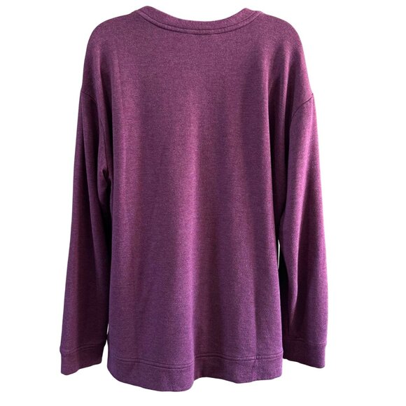 Orvis Womens Purple Sweatshirt L Long Sleeve Crewneck Soft & Stretchy - Picture 2 of 8